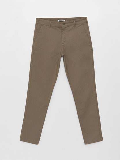 Slim Fit Gabardine Men's Chino Trousers