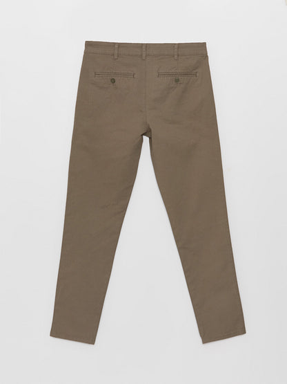 Slim Fit Gabardine Men's Chino Trousers