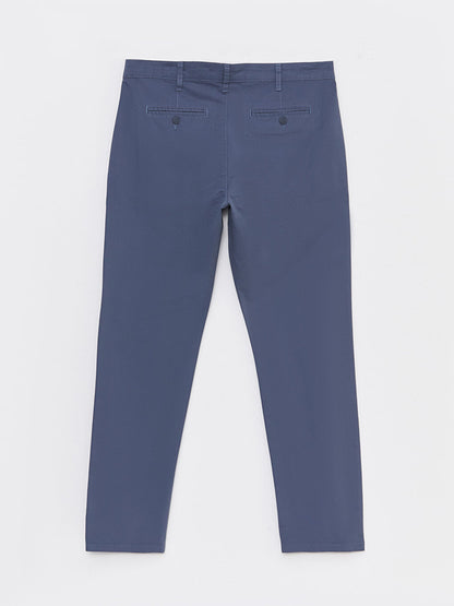 Slim Fit Gabardine Men's Chino Trousers