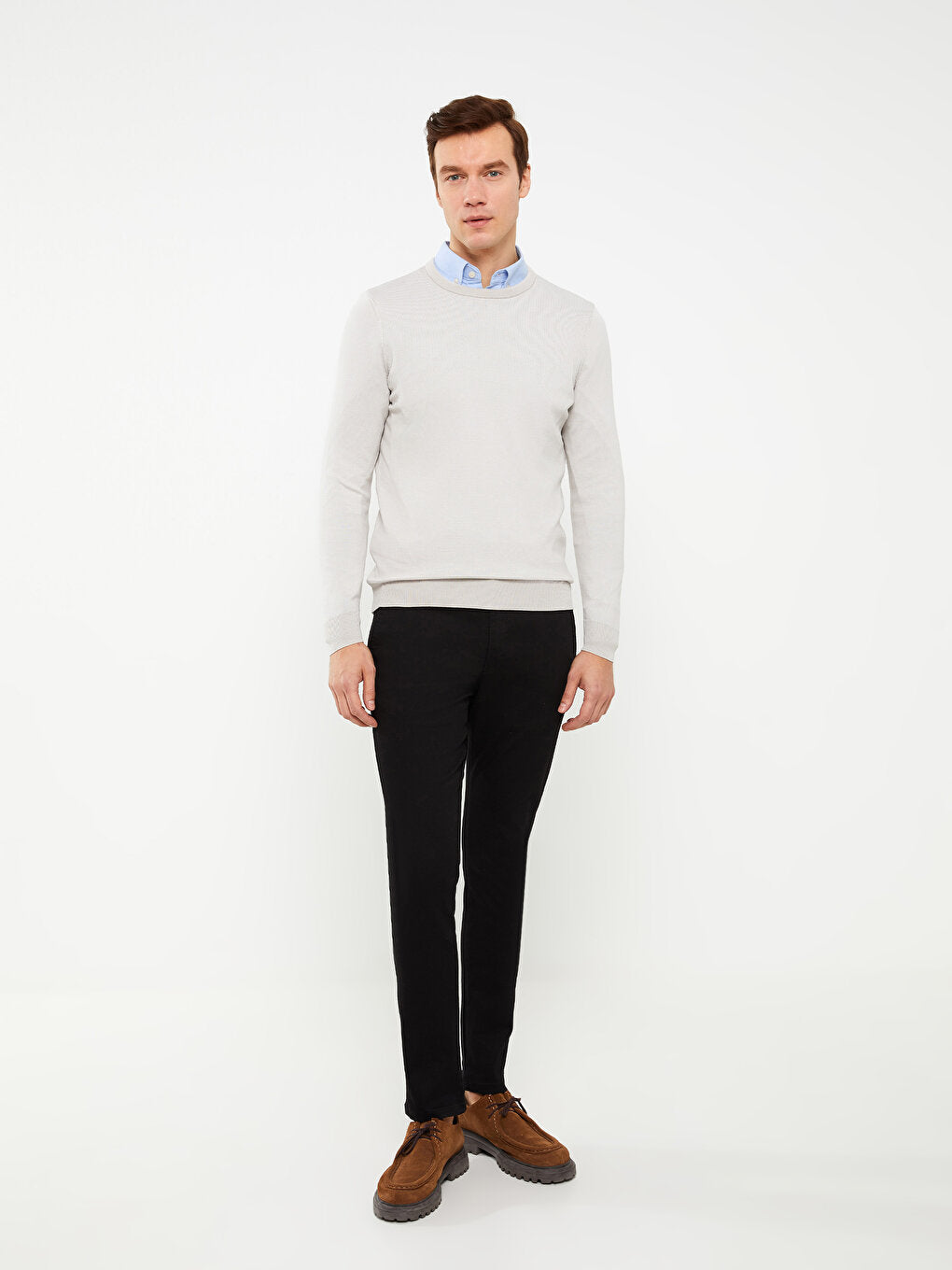 Skinny Fit Gabardine Men's Chino Trousers