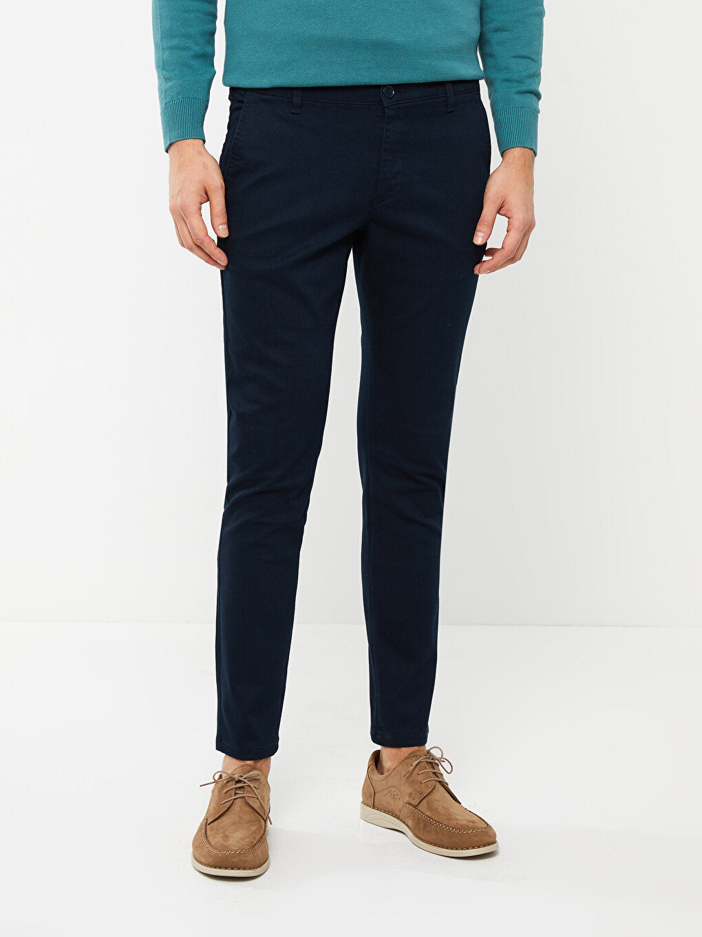 Skinny Fit Gabardine Men's Chino Trousers