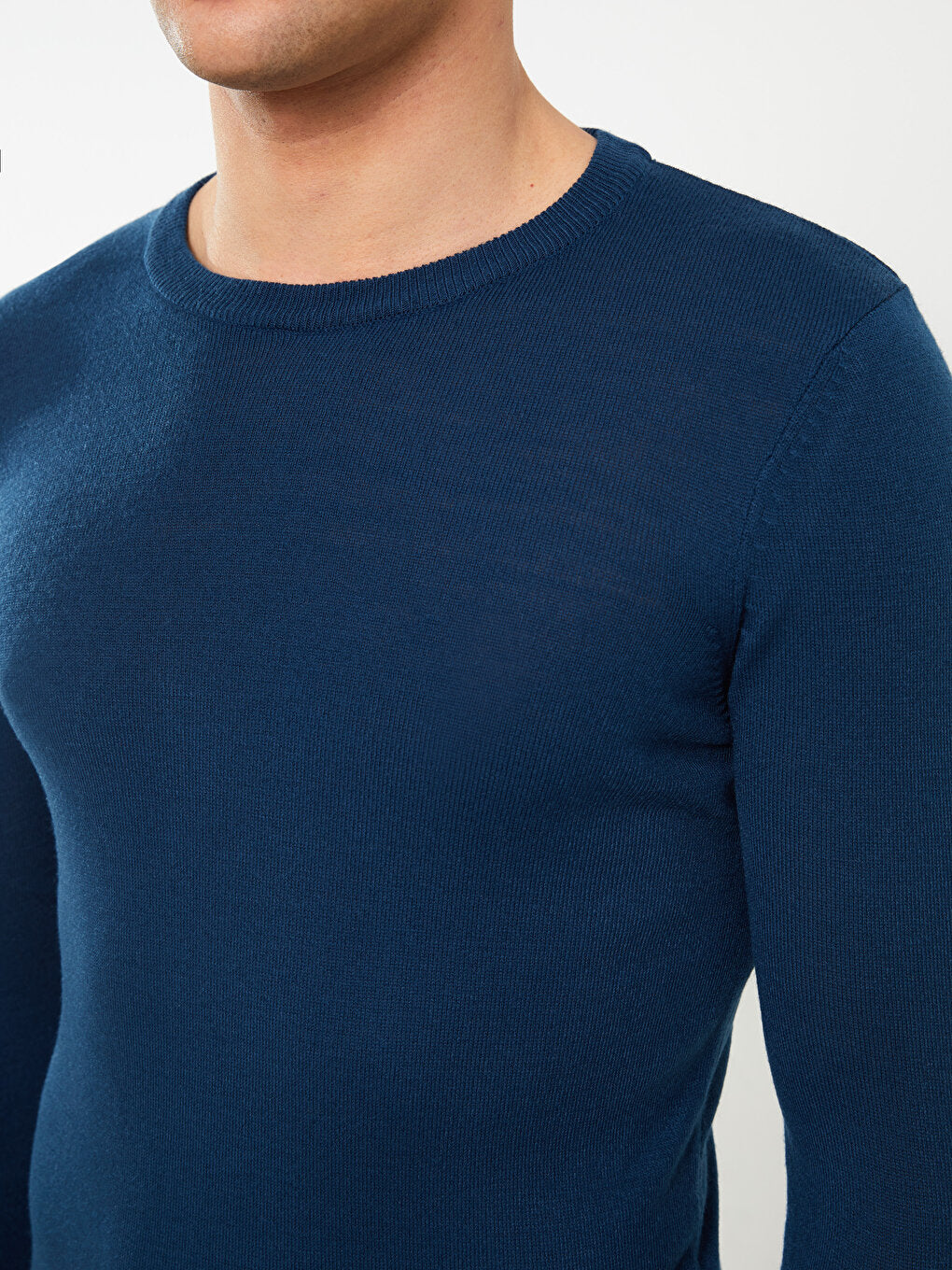 Crew Neck Long Sleeve Men's Knitwear Sweater