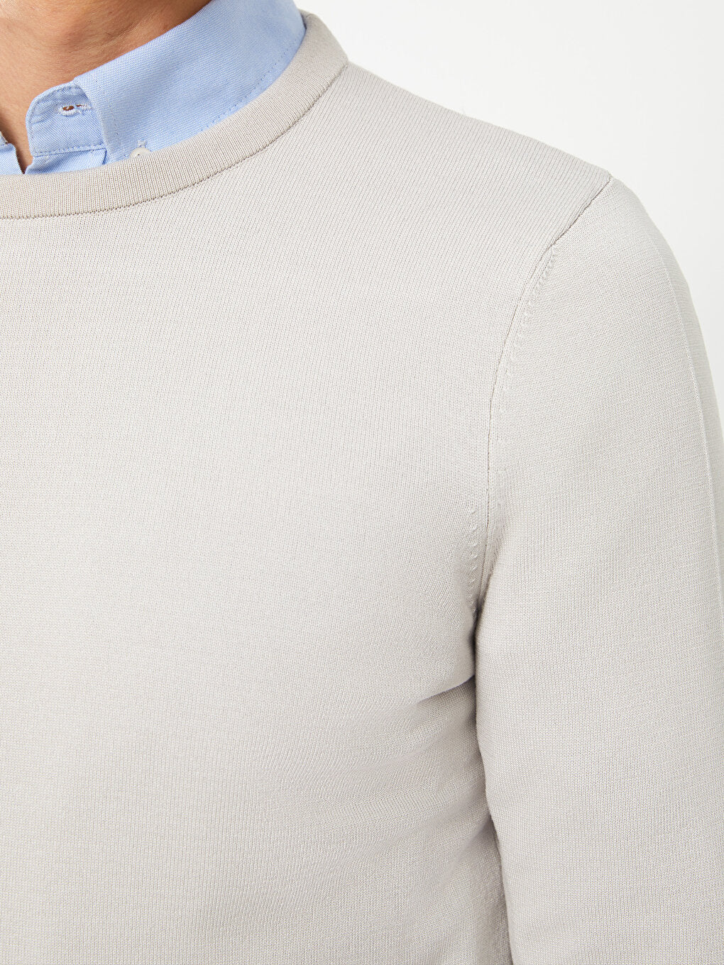 Crew Neck Long Sleeve Men's Knitwear Sweater