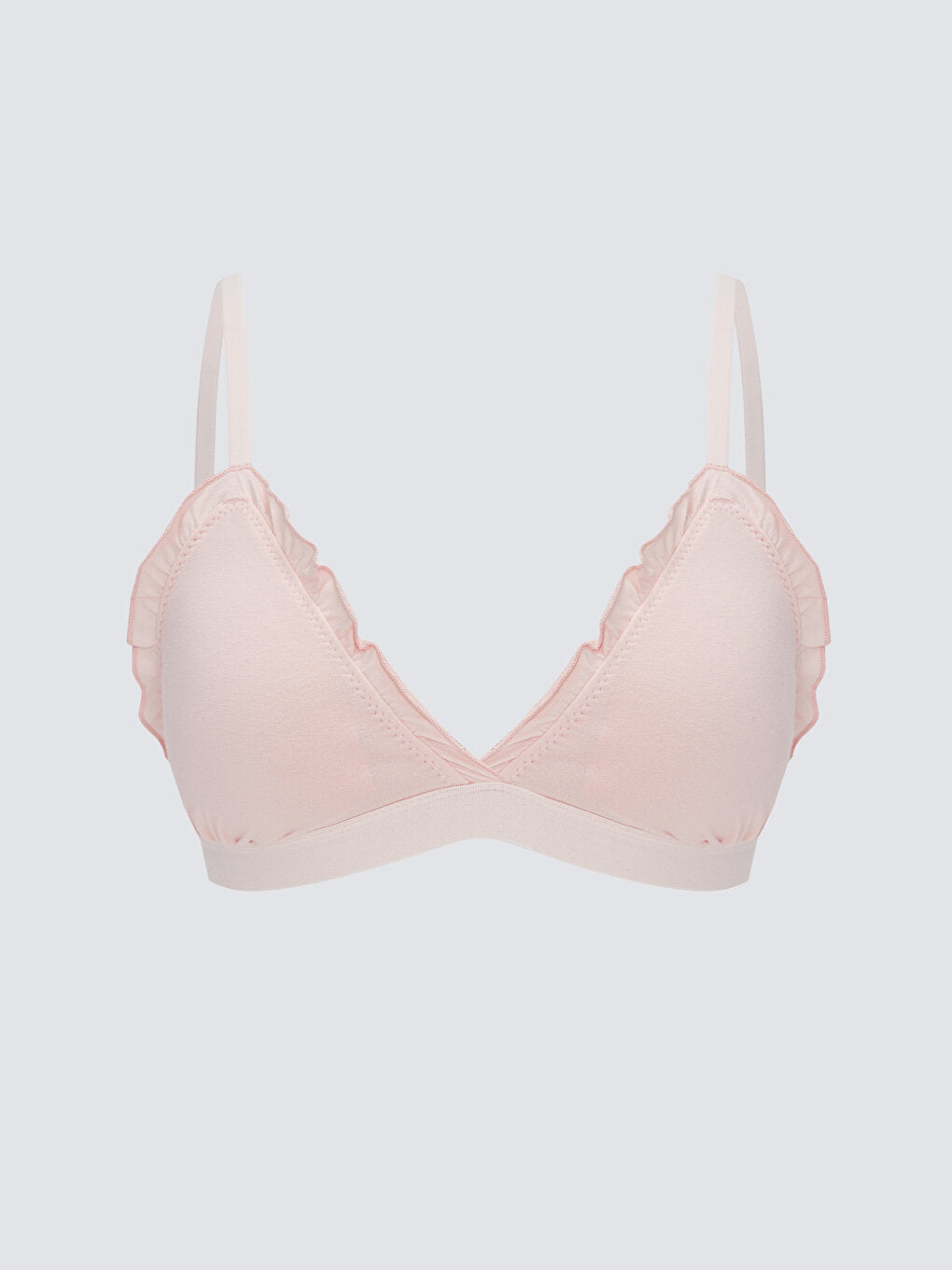 Non-wired, unpadded plain bra