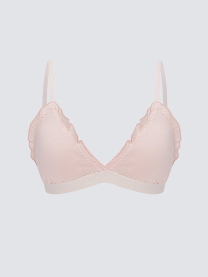 Non-wired, unpadded plain bra