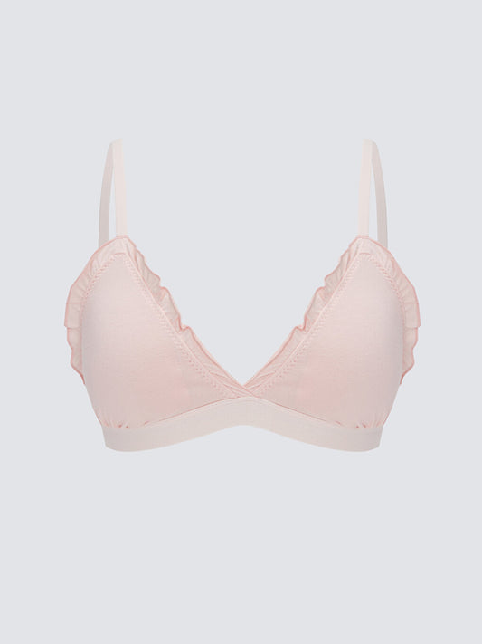 Non-wired, unpadded plain bra