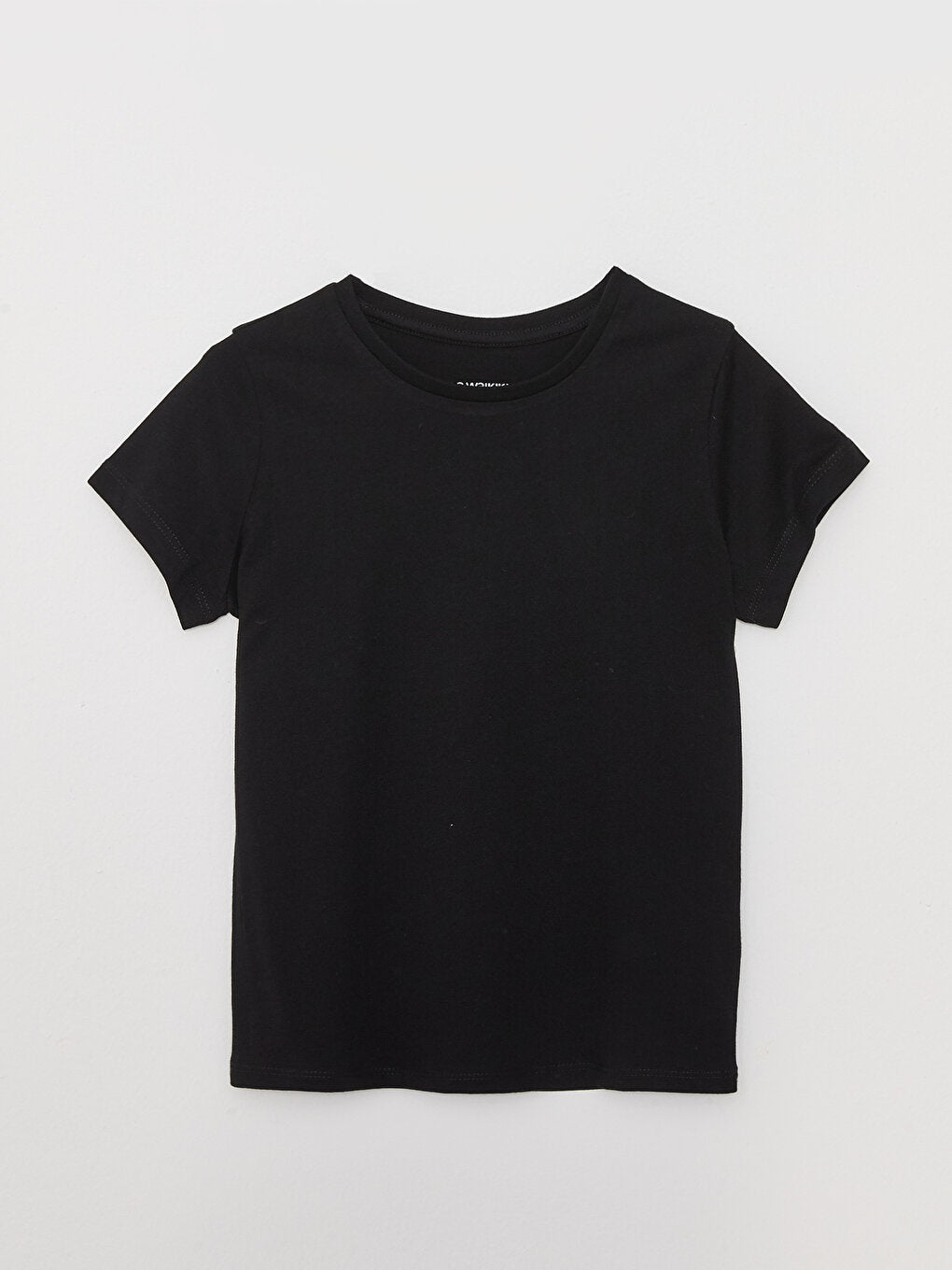 Crew Neck Basic Short Sleeve Girls T-Shirt