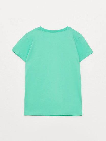 Crew Neck Basic Short Sleeve Girl's T-Shirt