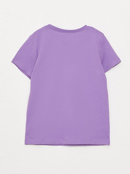 Crew Neck Basic Short Sleeve Girl's T-Shirt