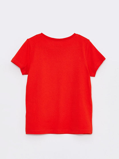 Crew Neck Basic Short Sleeve Girl's T-Shirt