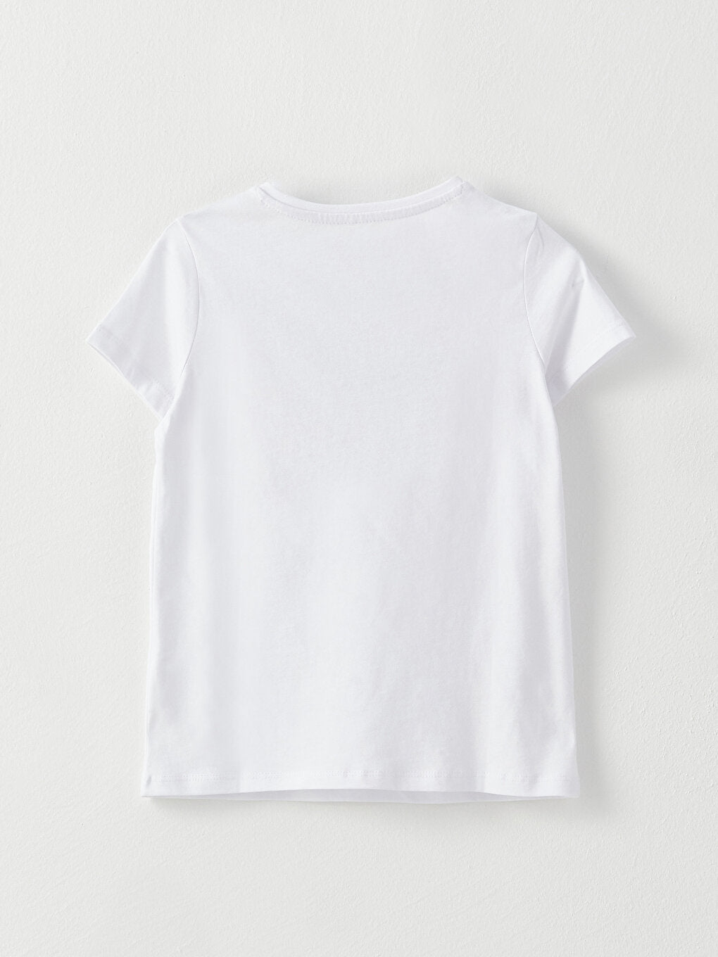 Crew Neck Basic Short Sleeve Girl's T-Shirt