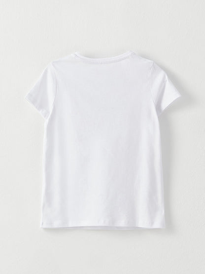 Crew Neck Basic Short Sleeve Girl's T-Shirt