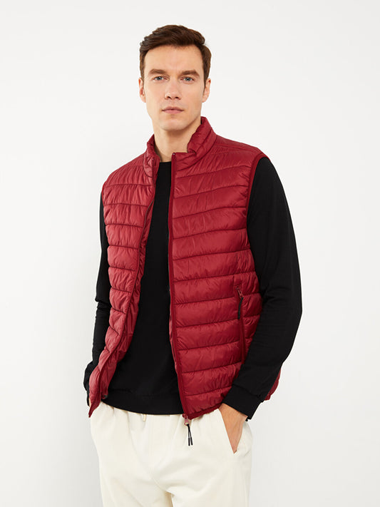 Standard Mold Stand Collar Men's Puffer Vest