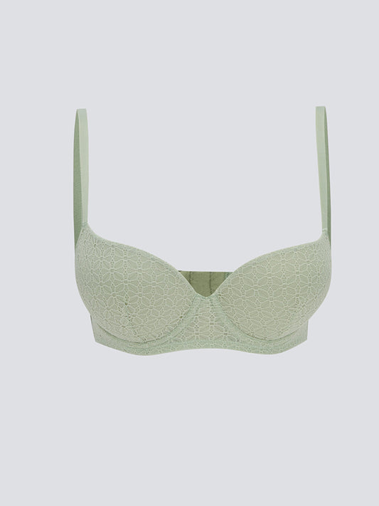 Underwire Padded Lace T-Shirt Bra