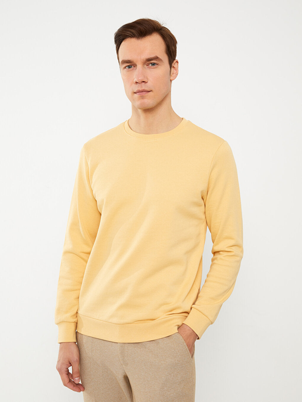 Crew Neck Long Sleeve Men's Sweatshirt