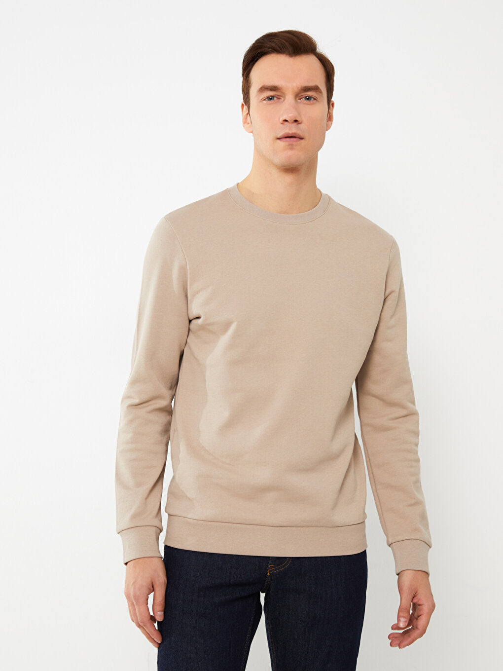 Crew Neck Long Sleeve Men's Sweatshirt