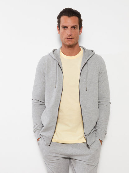 Hooded Long Sleeve Men's Sports Cardigan