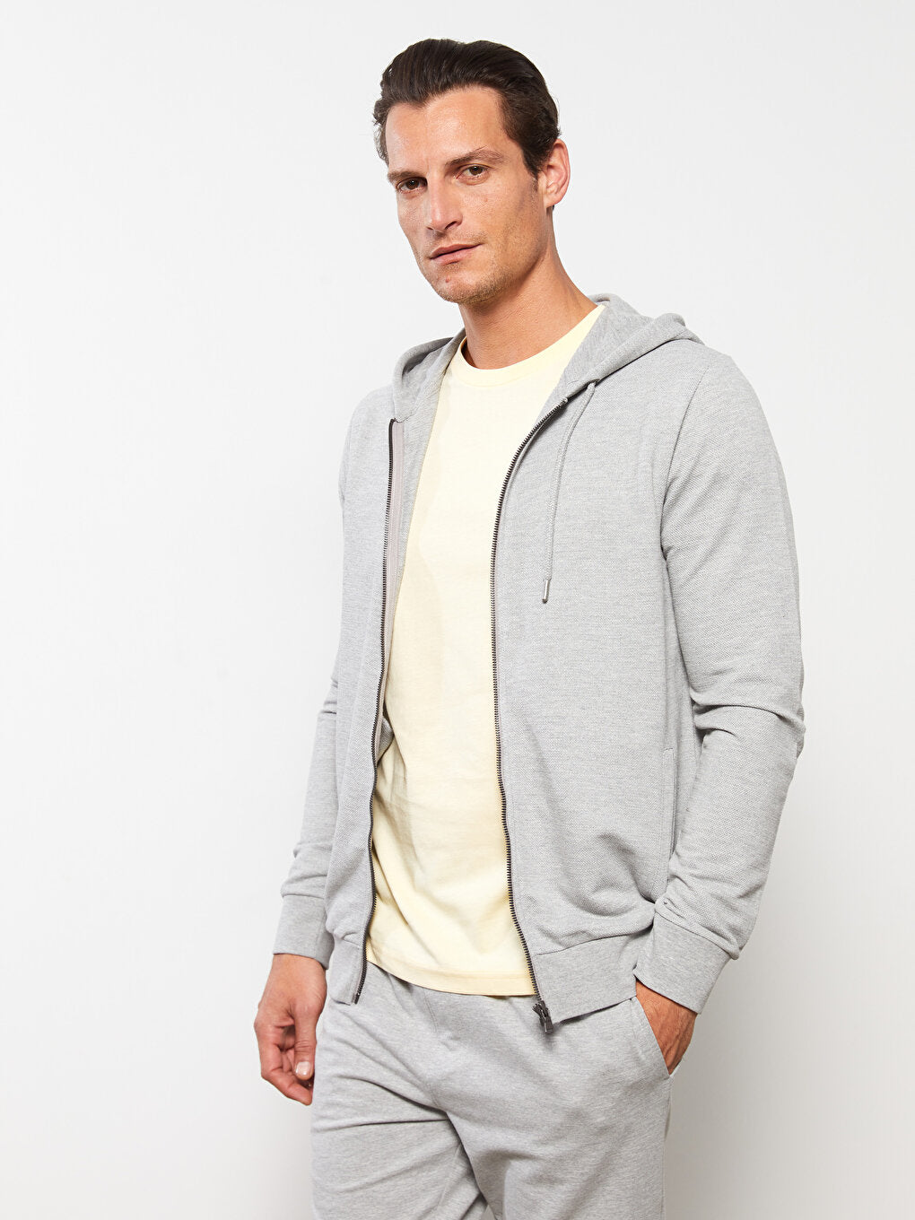 Hooded Long Sleeve Men's Sports Cardigan