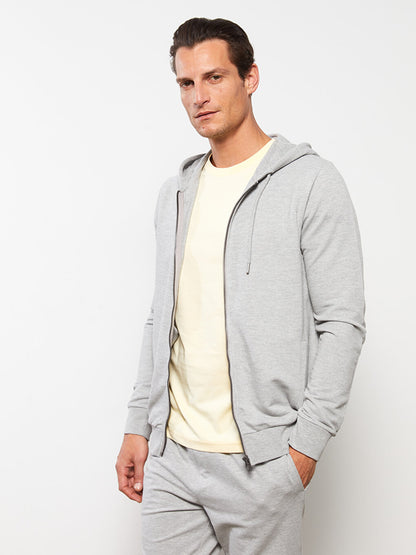 Hooded Long Sleeve Men's Sports Cardigan