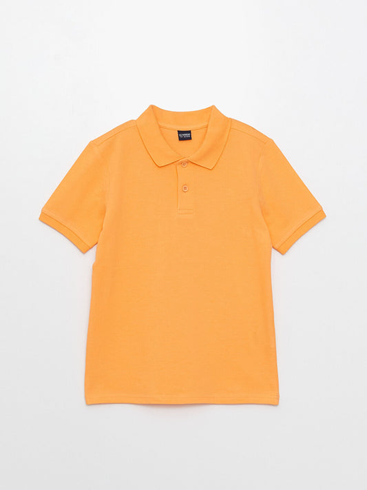 Polo Neck Basic Short Sleeve Boy's T-Shirt