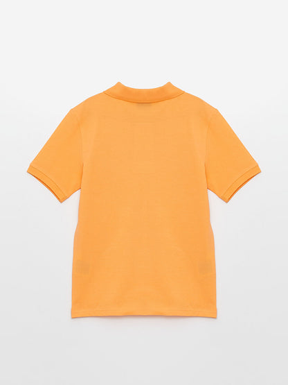 Polo Neck Basic Short Sleeve Boy's T-Shirt