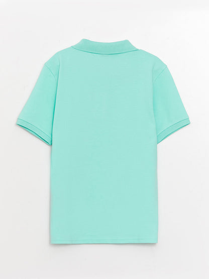 Polo Neck Basic Short Sleeve Boy's T-Shirt