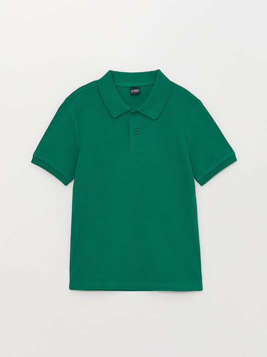 Polo Neck Basic Short Sleeve Boy's T-Shirt