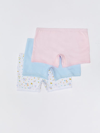 Printed Cotton Girl's Boxer Set of 3