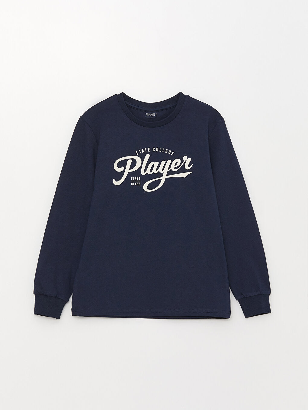 Crew Neck Printed Long Sleeve Boys' T-Shirt