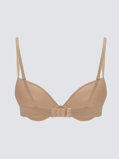 Underwire Plain Half Padded T-Shirt Bra