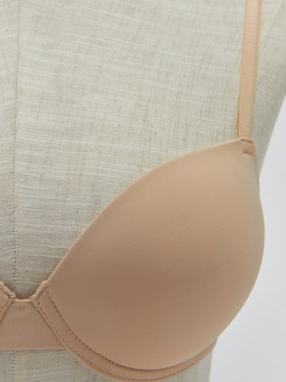 Underwire Plain Half Padded T-Shirt Bra