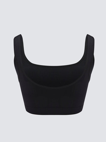 Non-Wireless Padding Plain Seamless Sports Bra