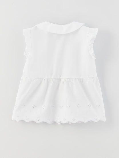 Baby Collar Basic Girl's Shirt