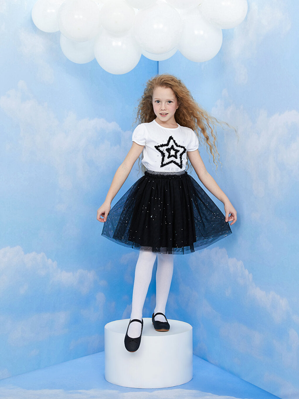 Girls' Tulle Skirt with Elastic Waist