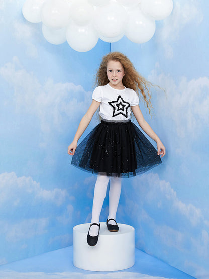 Girls' Tulle Skirt with Elastic Waist