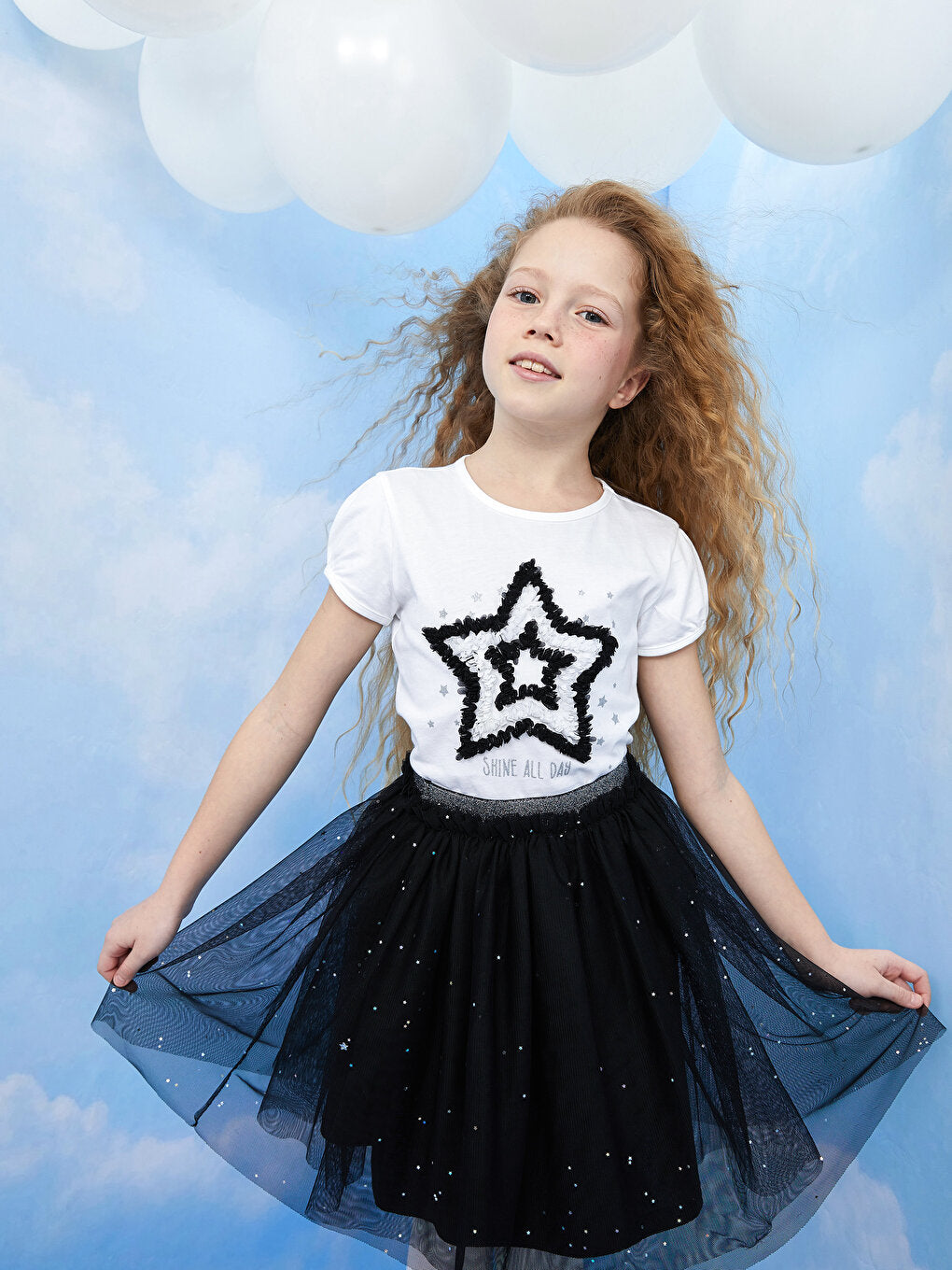 Girls' Tulle Skirt with Elastic Waist