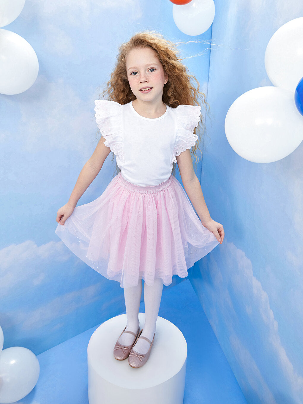 Girls' Tulle Skirt with Elastic Waist