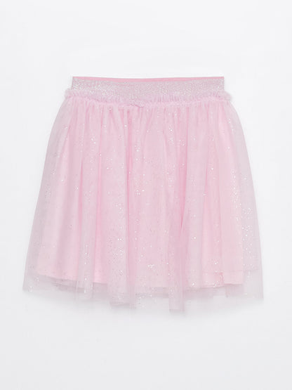 Girls' Tulle Skirt with Elastic Waist