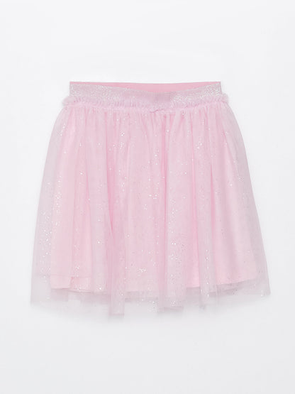 Girls' Tulle Skirt with Elastic Waist