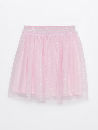 Girls' Tulle Skirt with Elastic Waist