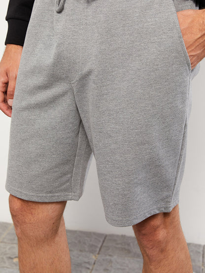 Slim Fit Men's Shorts with Elastic Waist