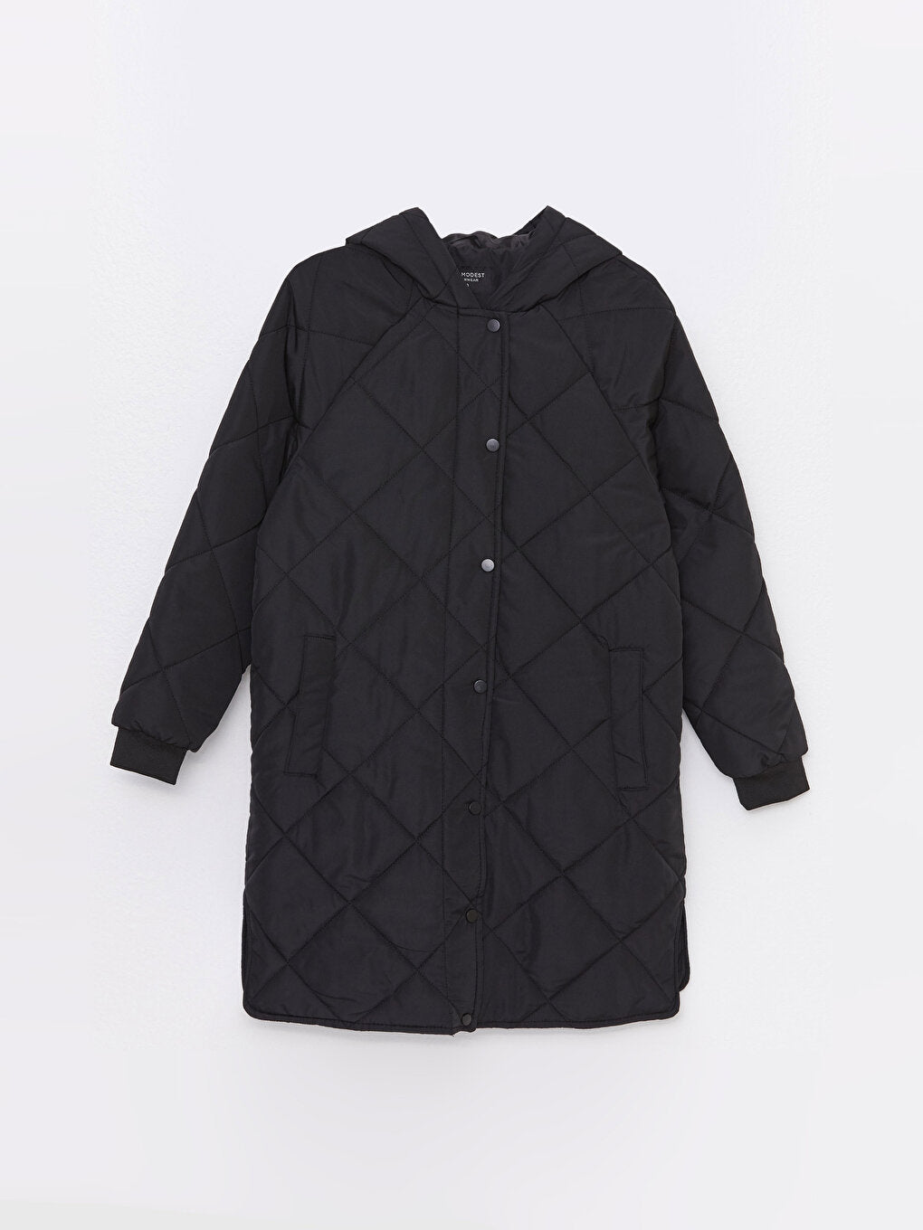 Hooded Quilted Long Sleeve Women's Coat