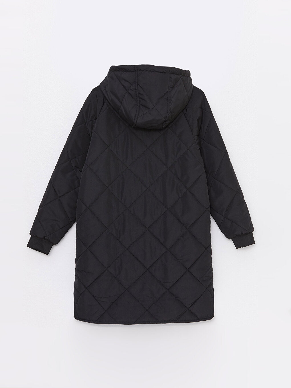 Hooded Quilted Long Sleeve Women's Coat