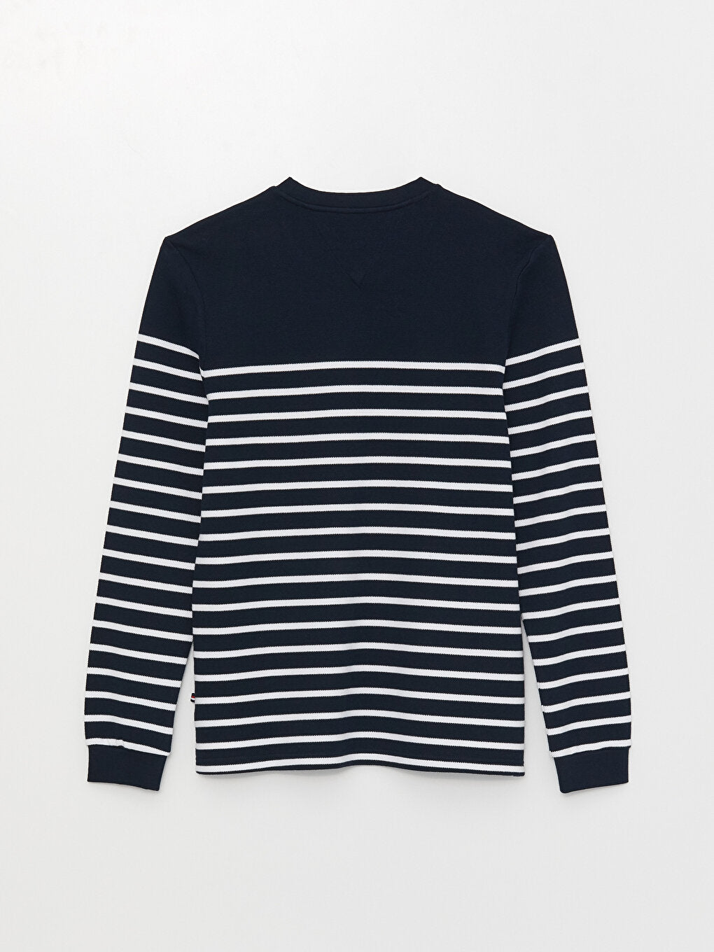 Crew Neck Long Sleeve Striped Men's Sweatshirt