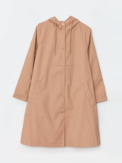 Women's Hooded Plain Raincoat