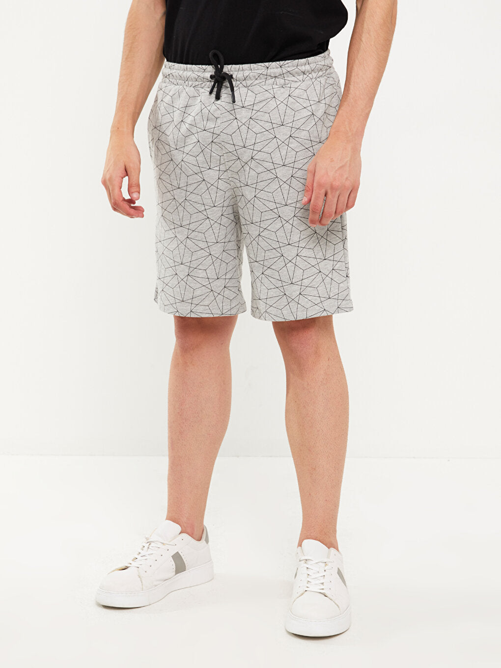 Slim Fit Patterned Men's Shorts