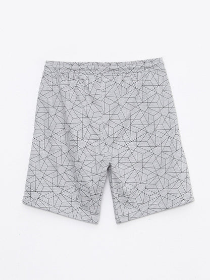 Slim Fit Patterned Men's Shorts