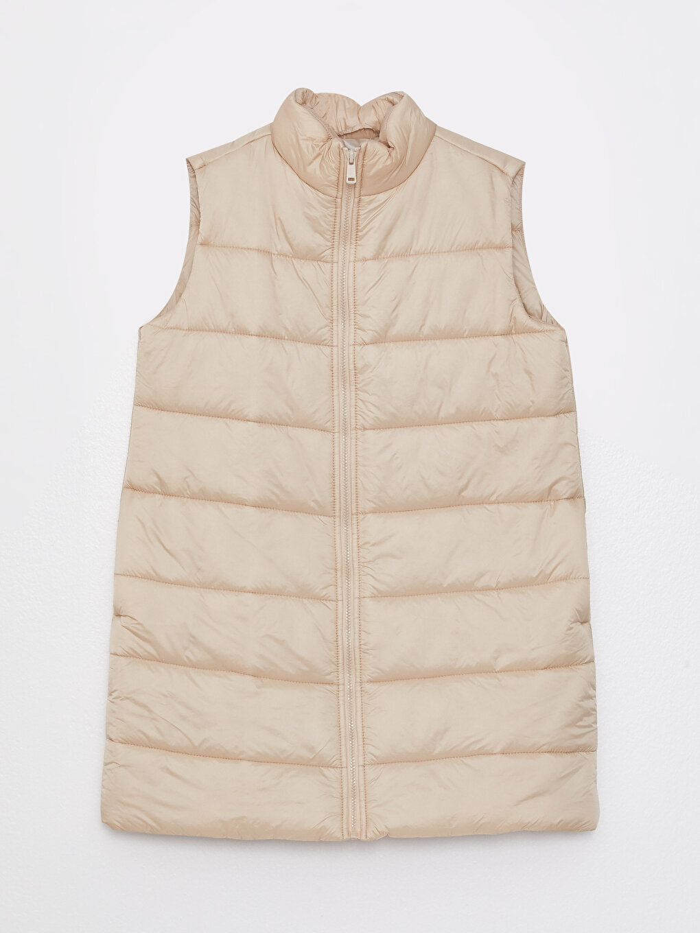 High Collar Plain Women's Vest