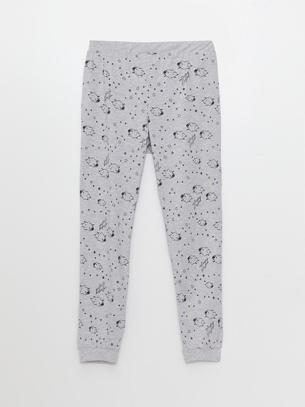 Patterned Women's Jogger Pajama Bottom with Elastic Waist