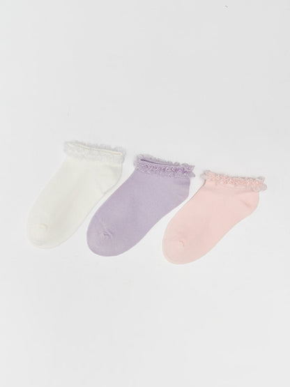 Basic Girl's Booties Socks 3-pack